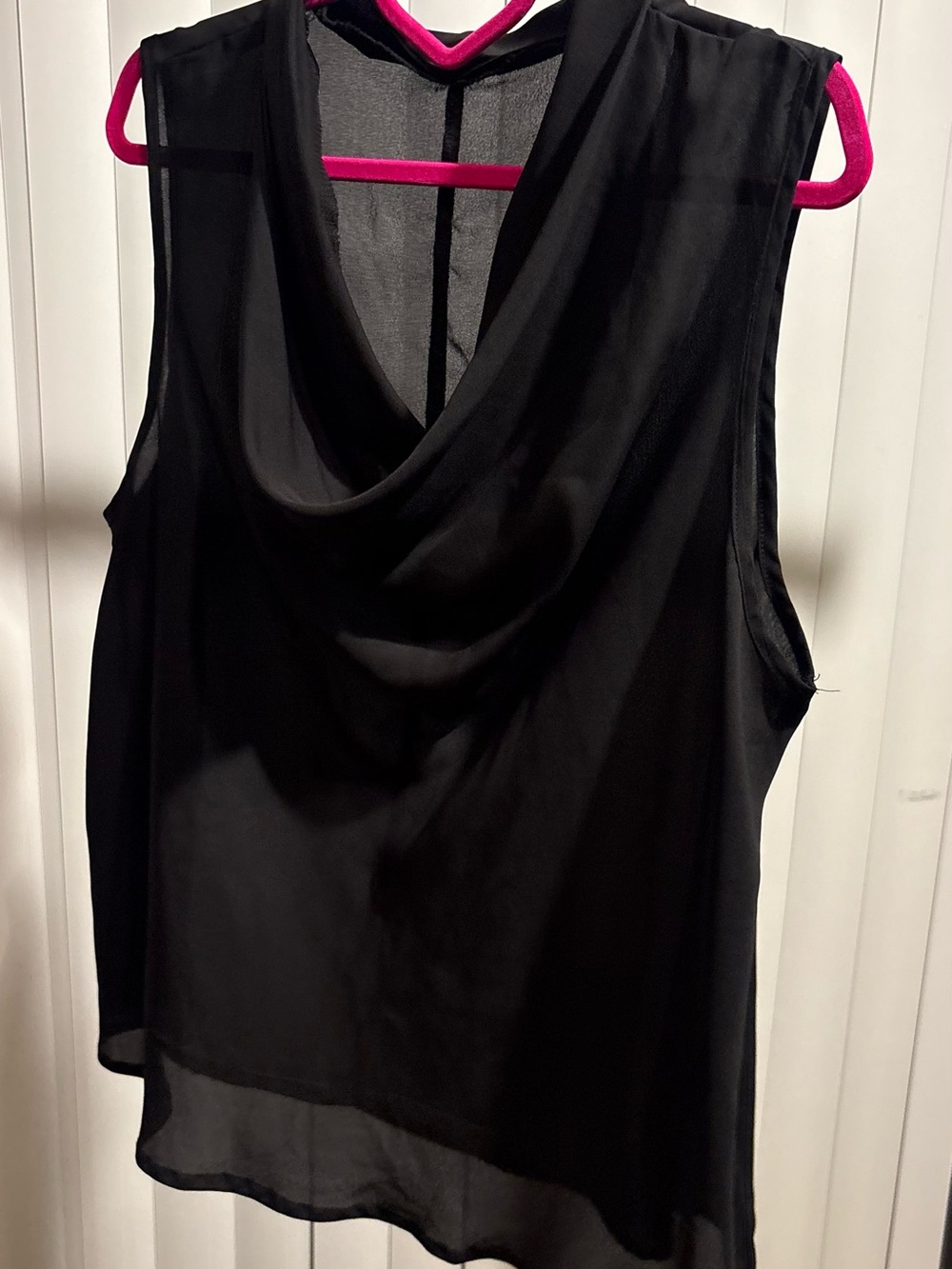 SHEIN Black Draped Cowl Neck Sleeveless Camisole
